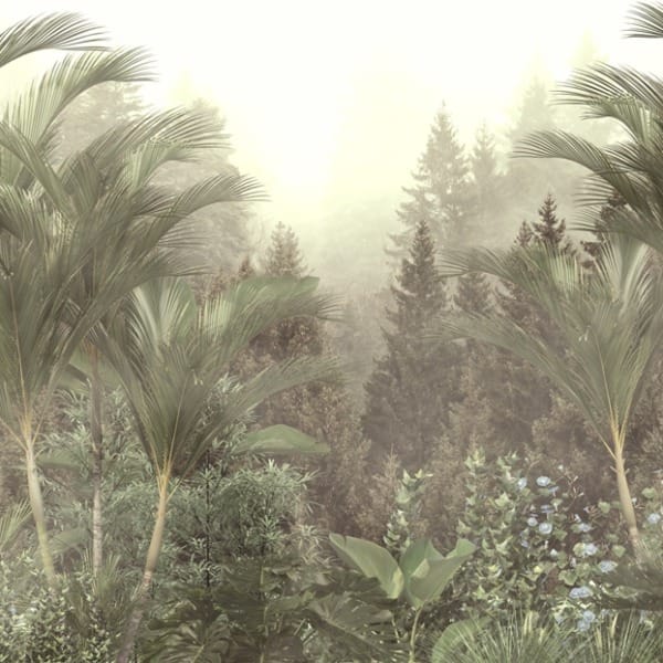 Tropický les nástěnná malba Palm Fans - obrázek číslo 2